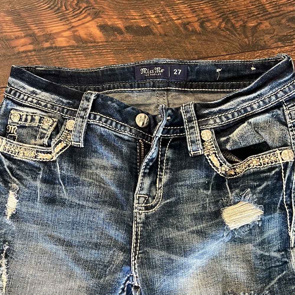 Miss Me low rise ankle skinny jeans. Size 27. - Picture 2 of 8